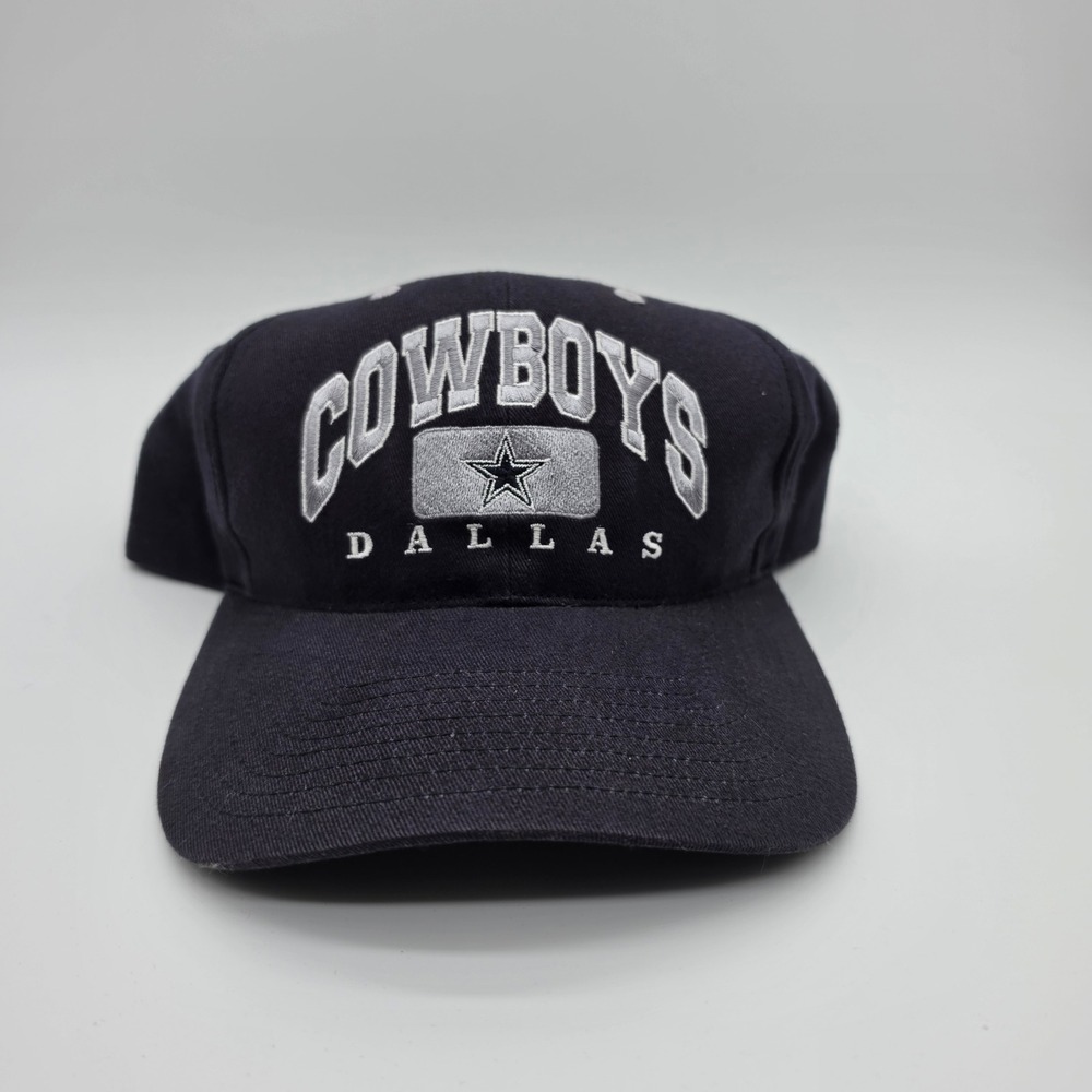 Vintage Dallas Cowboys Twins Enterprise NFL Snapback Hat Navy Blue Silver Star